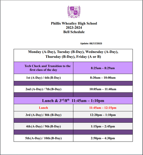  23-24Bell Schedule